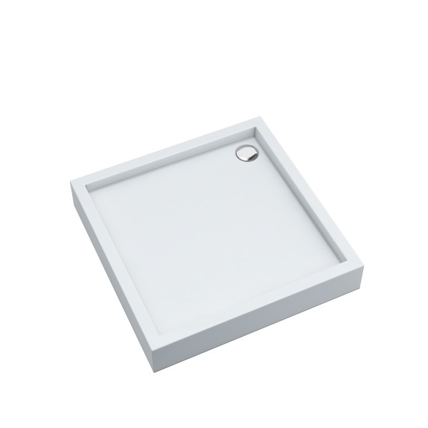 AQUABAD Duschwanne ELEGANA Smooth White | Quadrat