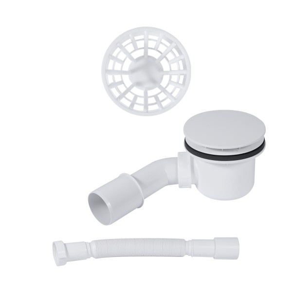 Trapflex Ablaufgarnitur Ø90mm Set mit Haube Weiß