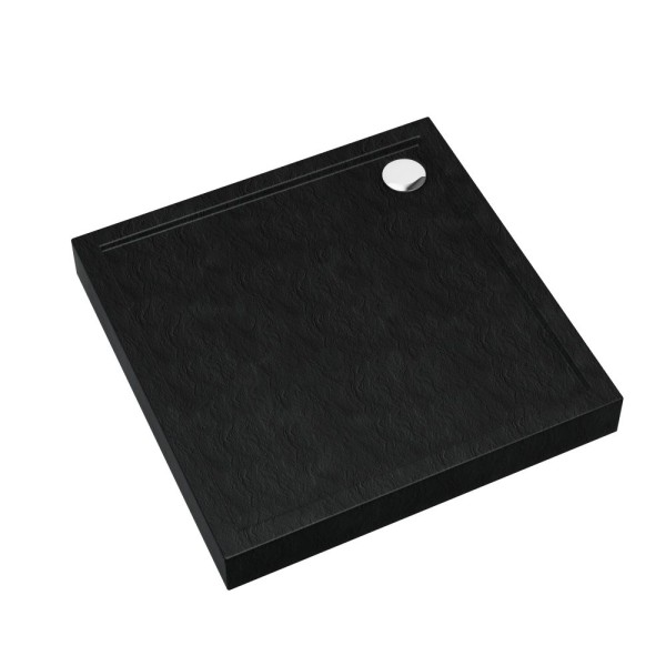 AQUABAD Duschwanne Ultima LeakProtect Black Stone | Quadrat