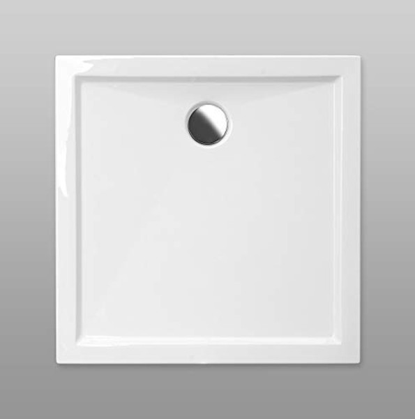 Duschwanne AQUABAD® Comfort SIMPLON, Extraflache Acryl-Duschtasse, Aufbau-Höhe: 5,5 cm