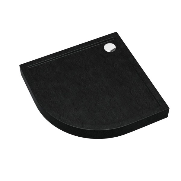 AQUABAD Duschwanne Ultima LeakProtect Black Stone | Viertelkreis