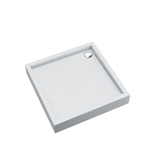 AQUABAD Duschwanne ELEGANA White Stone | Quadrat