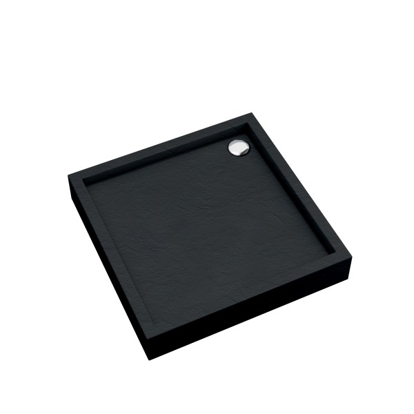 AQUABAD Duschwanne ELEGANA Black Stone | Quadrat