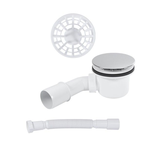 Trapflex Ablaufgarnitur Ø90mm Set mit Haube Chrom